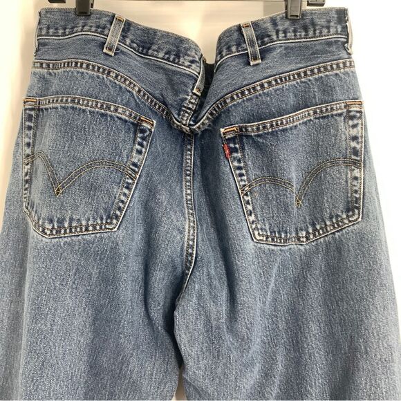 Levis 550 Relaxed Fit Straight Leg Men’s 100% Cotton Med Wash Jeans - Picture 5 of 9
